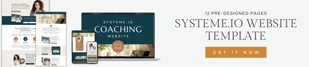 12 Pre-designed Pages Systeme.io Website Template